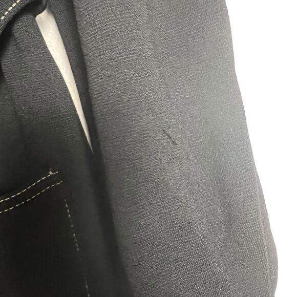 Vintage Kimberly Black Wool Knit Belted Button Front Patch Pocket Jacket Size L - Picture 6 of 12